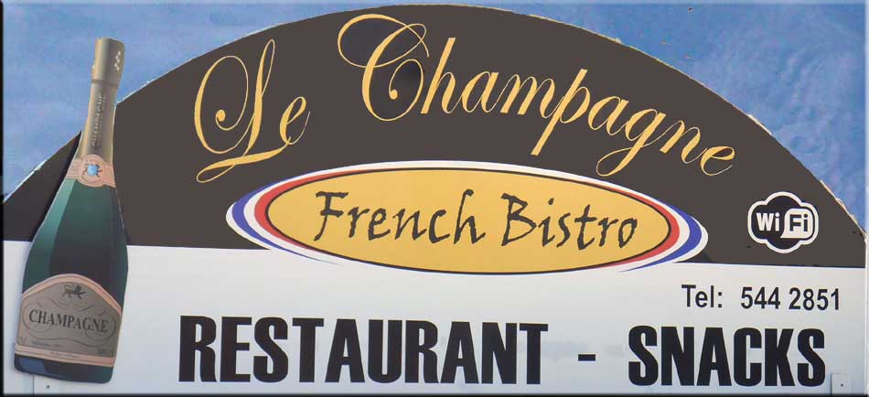 Le Champagne Bistro Sign