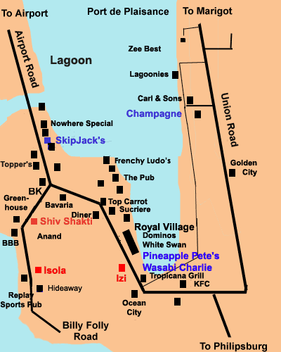 Simpson Bay East/Cole Bay map